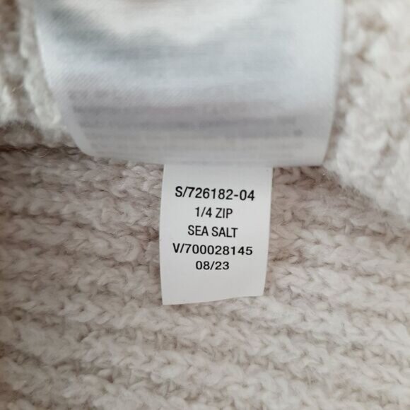 OLD NAVY Shaker-Stitch Half Zip Go-Recycled Pullover Sweater Ivory Sz XXL - Picture 15 of 16